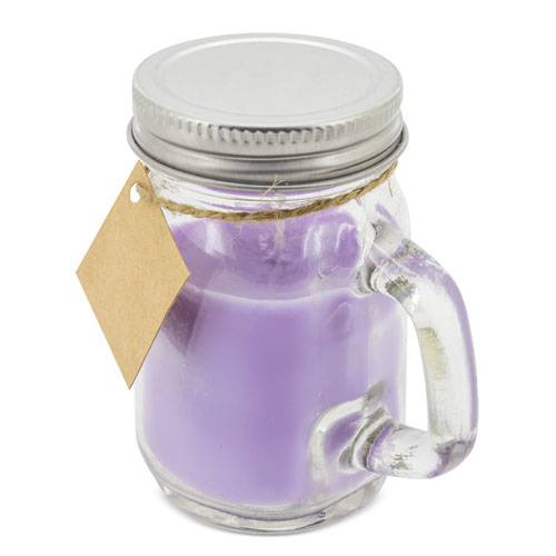 Vela jarrita con tapa de metal