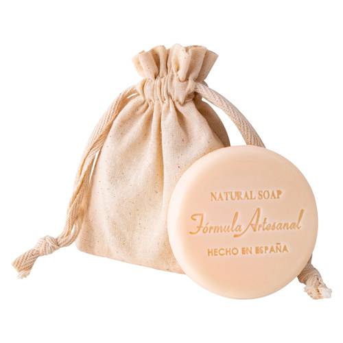 Jabón natural en bolsa de tela kraft