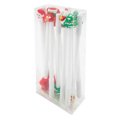 Set de 12 boligrafos navideños