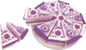 Set 10 cajas porción pastelito + display lila