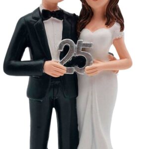 Figura para tarta pareja morenos 25º aniversario