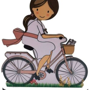 Figura pastel comunión bicicleta niña