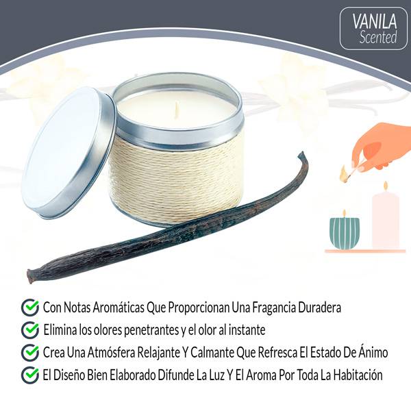 Vela fragancia vainilla