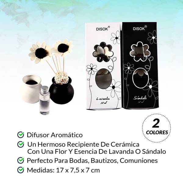 Difusor ambientador de aromas “flores”