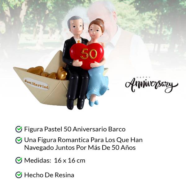 Figura pastel 50 aniversario barco