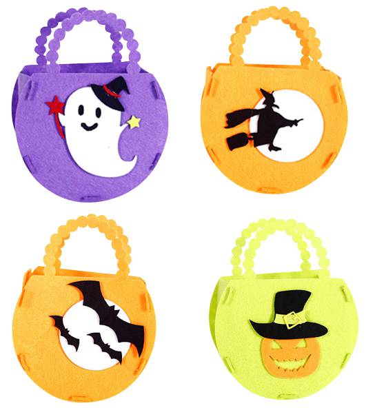 Bolsa fieltro para caramelos halloween