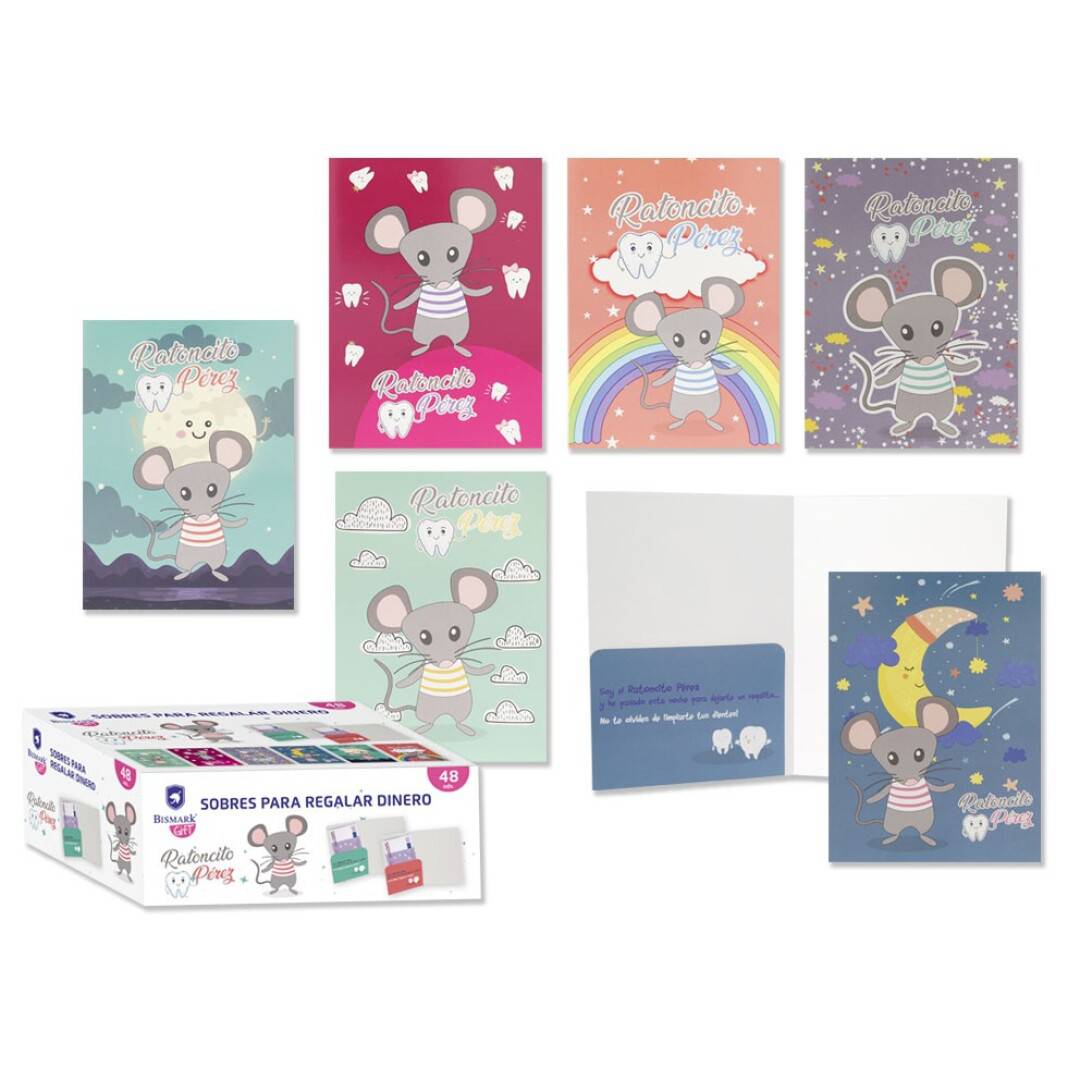 Ratoncito pérez sobre para dejar dinero almohada