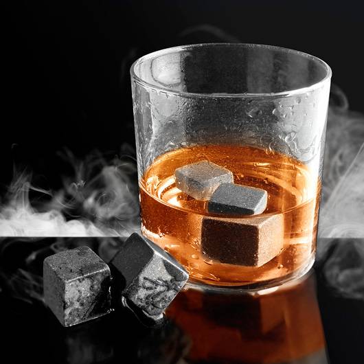 Set 4 hielos de piedra en bolsita algodón