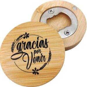 Abrebotellas imantado bambú natural frase