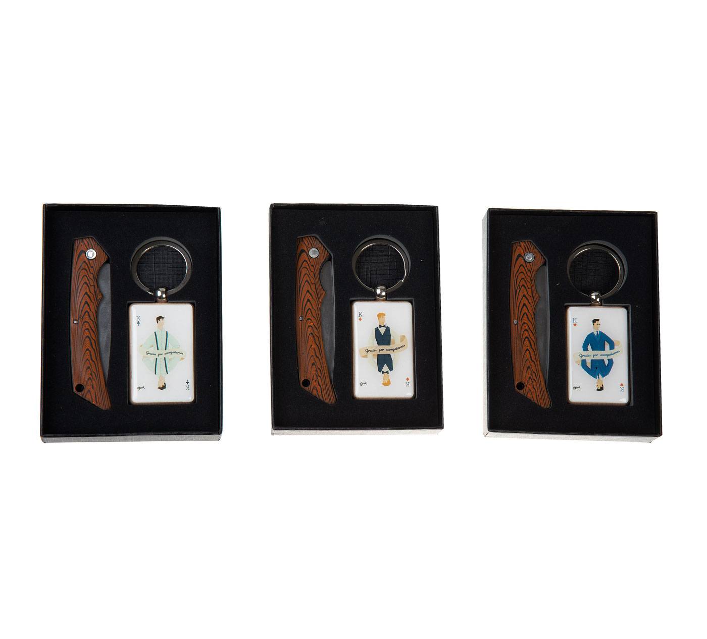 Set navaja + llavero en estuche de regalo cartamen