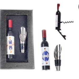 Set sacacorchos magnético + tapón de vino cartamen