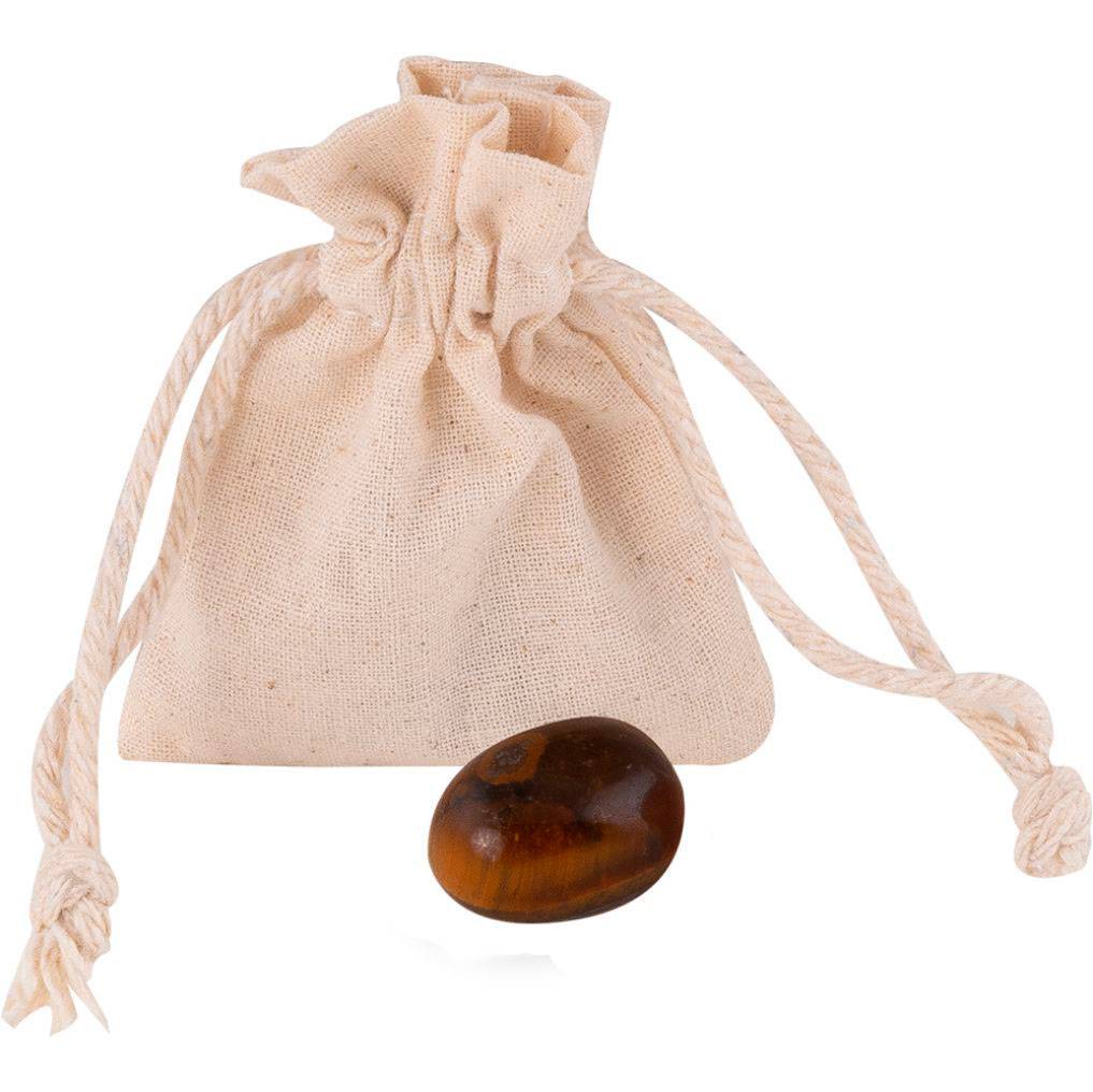 Piedra natural presentada en bolsita de algodón