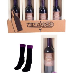 Calcetines botella de vino en estuche