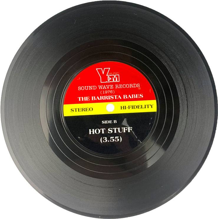 Set 2 posavasos vinilo en caja kraft