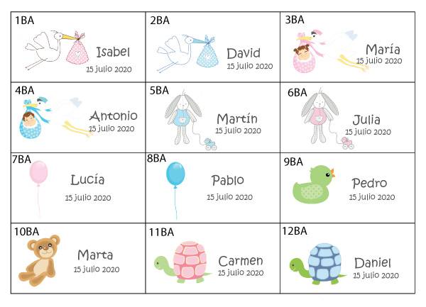 Lote 25 tarjetas precortadas personalizadas