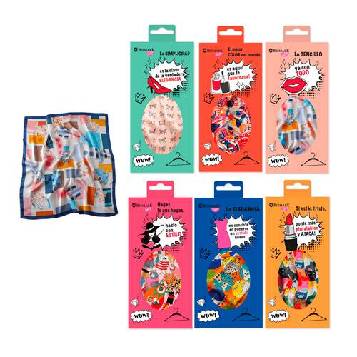 Pañuelo frases presentado en display