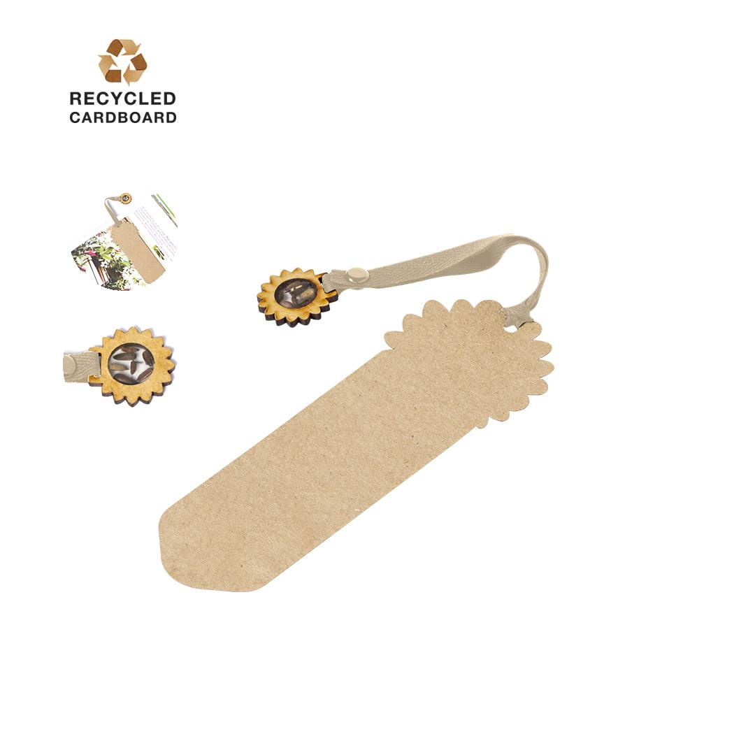Marcapáginas en cartón reciclado con semillas