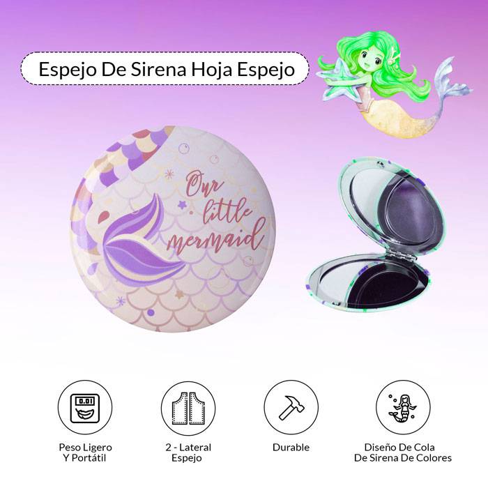 Oferta! lote de 500 espejo chapa sirenita mermaid