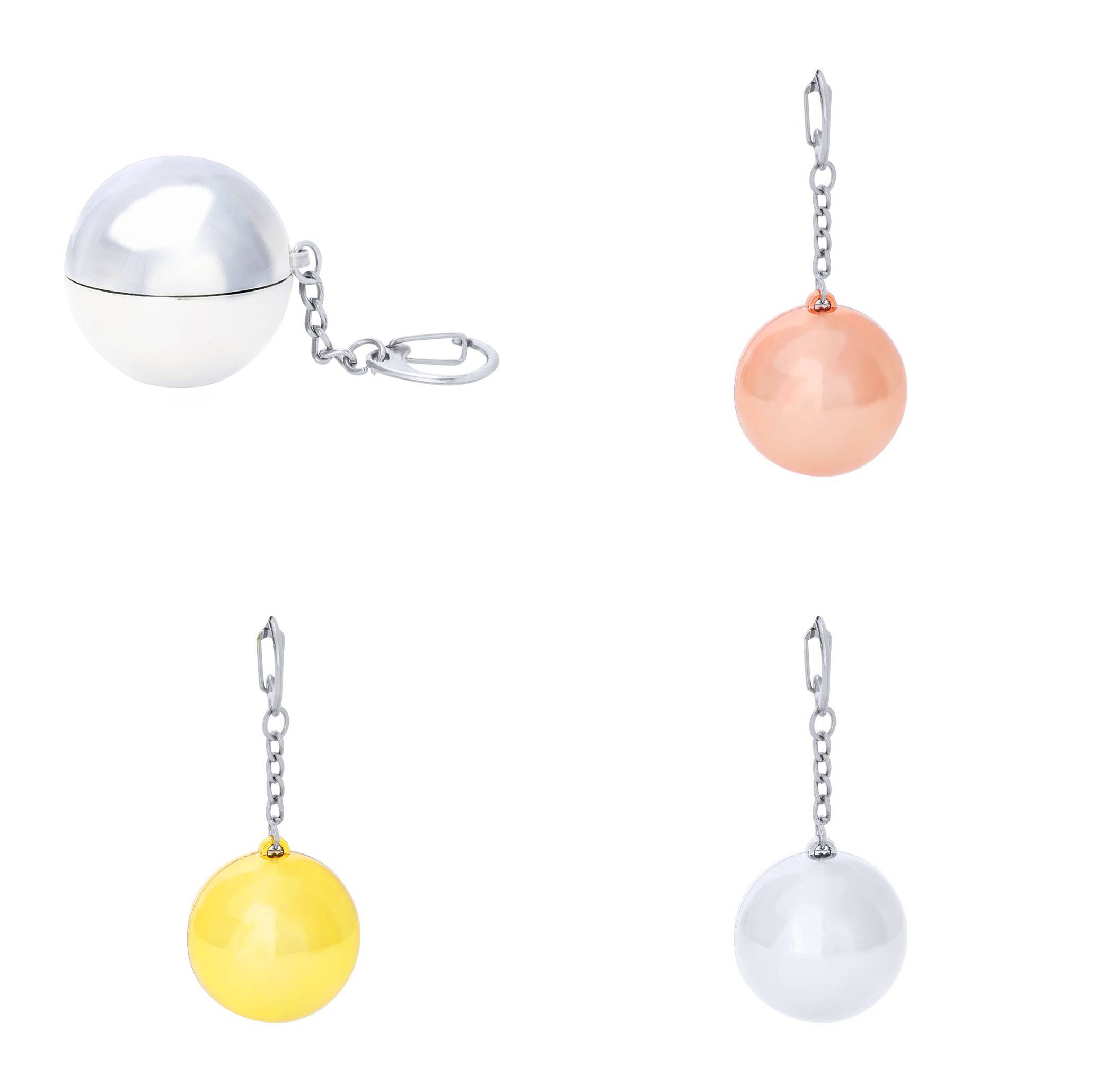 Llavero bálsamo labial redondo oro