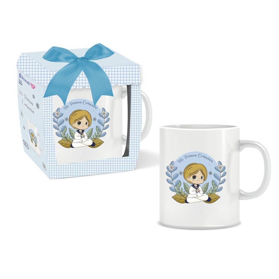 Taza niño primera comunión en caja regalo