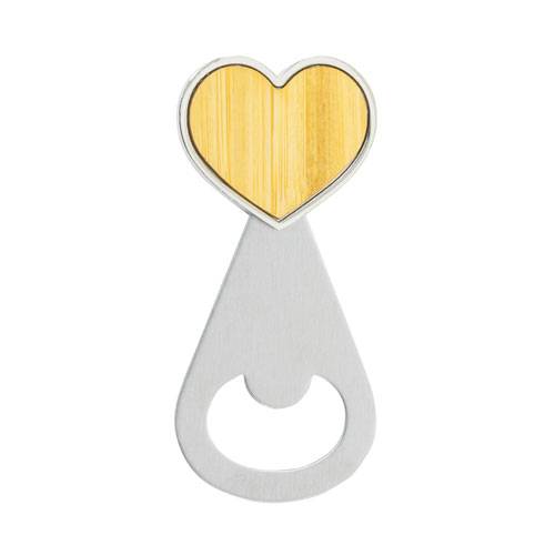 Abrebotellas en forma corazón “love” madera