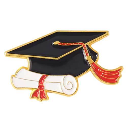 Pin graduación birrete + diploma rojo - regalos graduaciones