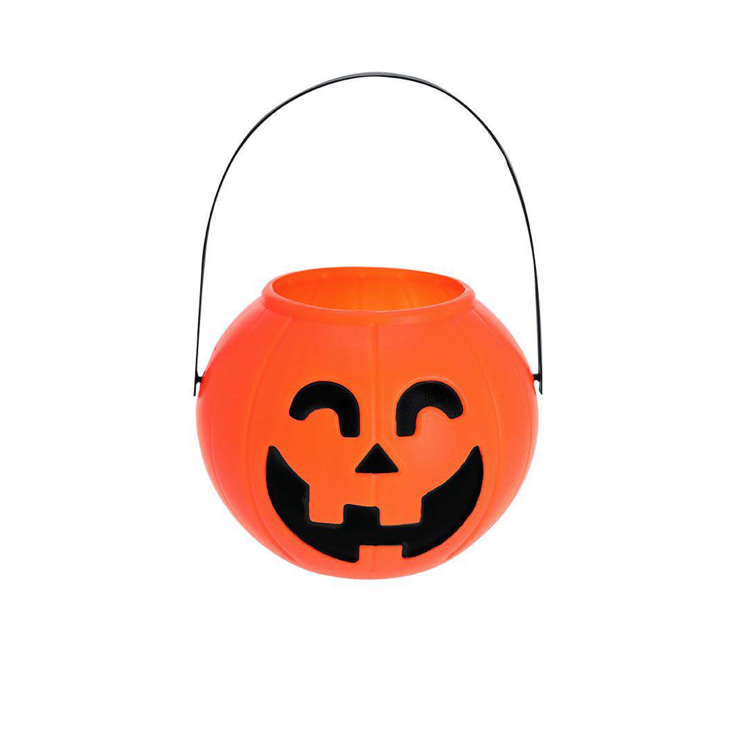 Cesta halloween calabaza con asa