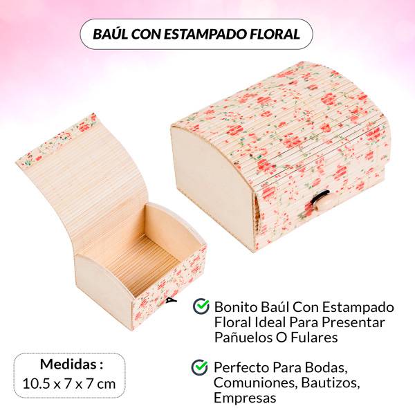 Lote 200 baúles estampados floral