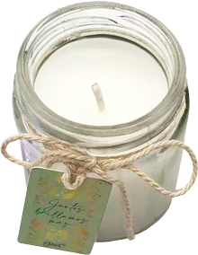 Vela tarro cristal juntos brillamos más