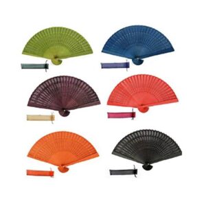 Caja de 600 abanicos de madera calado