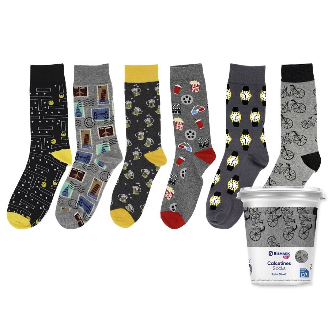 Calcetines papá presentados en vaso