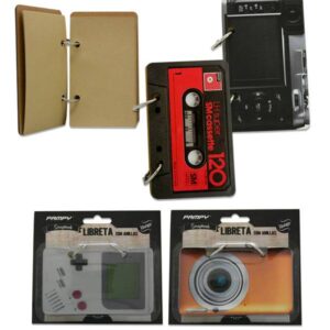 Lote de 24 libretas kraft con anillas retro