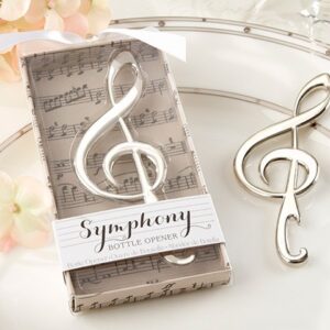 Abridor nota musical en caja de regalo