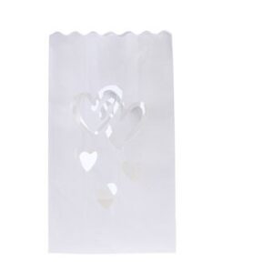 Bolsa papel decoración para velas "corazones" (ud)