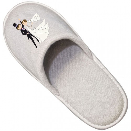 Zapatillas de algodón para bodas (impresión no inc