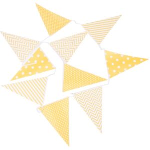 Guirnalda banderas decorativas eventos papel amarillo