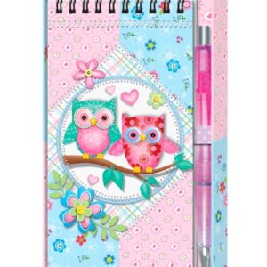 Libreta + bolígrafo búhos en caja regalo