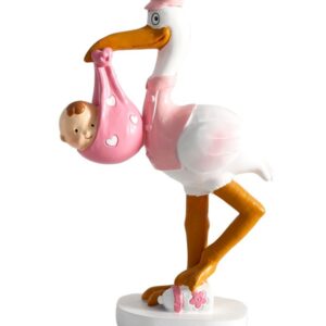 Figura pastel cigüeña nido
