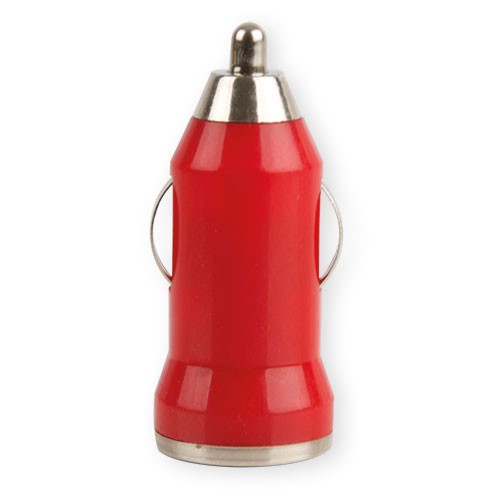 Cargador coche usb rojo