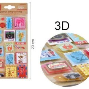 Lote 19 pegatinas relieve paris