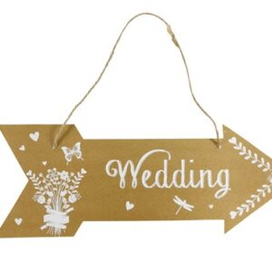 Cartel flecha wedding