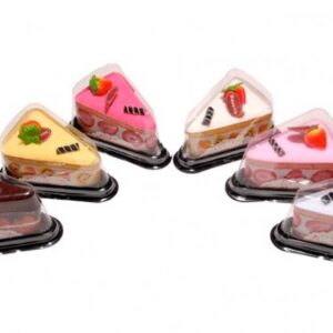 Dulce porción pastel toalla