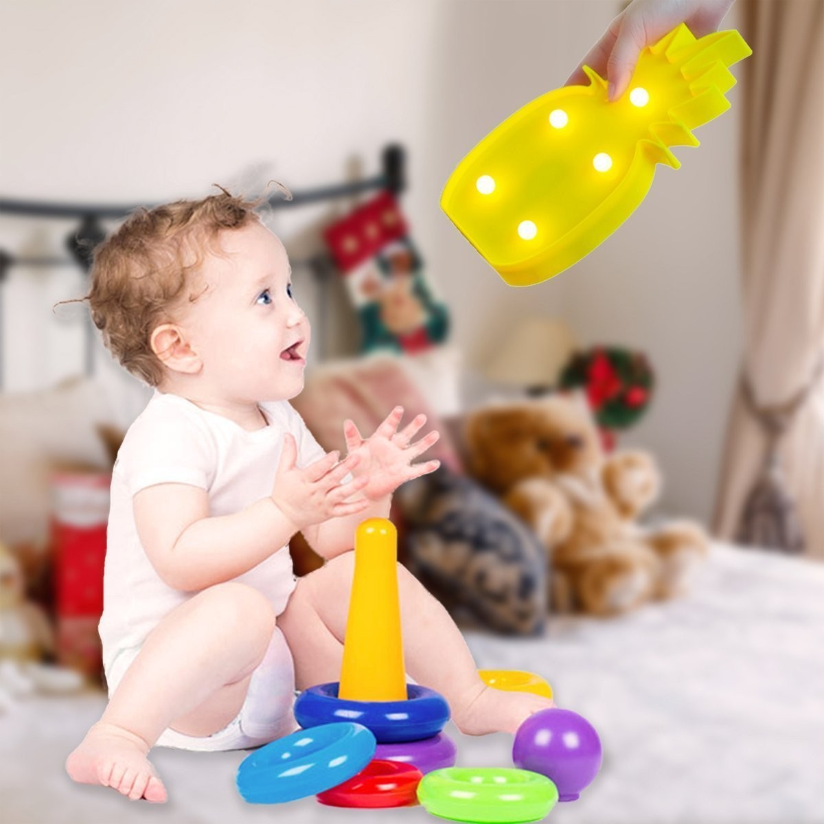 Luces led con diseño “piña”