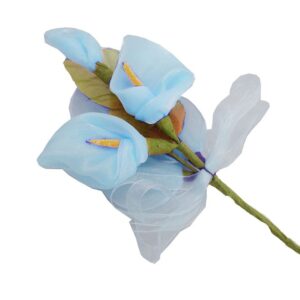 Ramillete de tela lirio azul