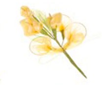 Ramillete de tela lirio amarillo