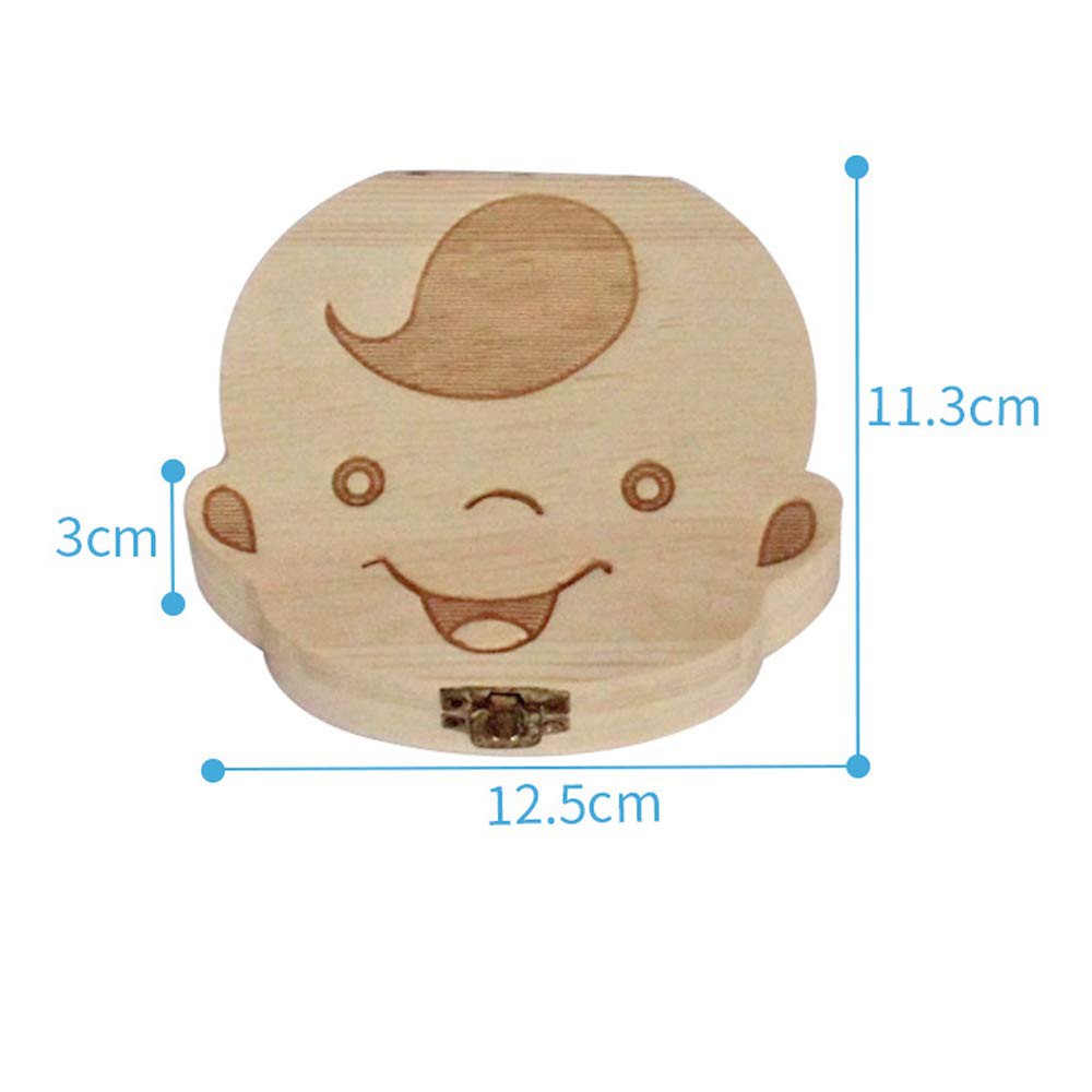 Cajita de madera para guardar dientes de leche