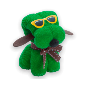 Toalla perrito microfibra en caja de regalo