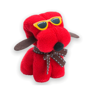 Toalla perrito microfibra en caja de regalo