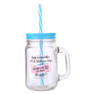 Jarra cristal con caña "momentos especiales"
