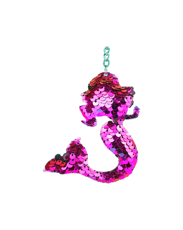 Llavero silueta sirena lentejuelas